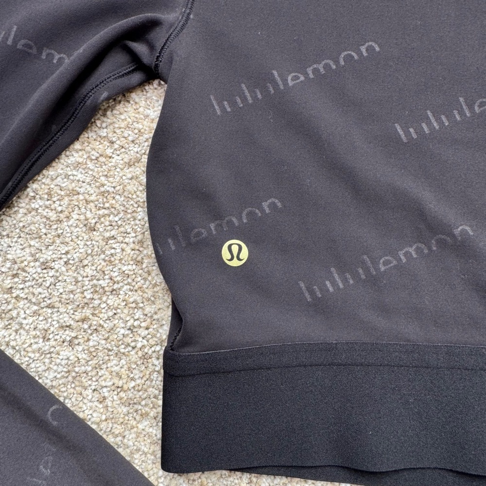 Lululemon Wunder Train Cropped Long Sleeve Special Edition Black Size 6 Gym - Picture 5 of 7